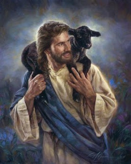 I particularly like this image because Jesus is carrying a black sheep...